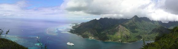 panorama de Moorea depuis le Rotui
